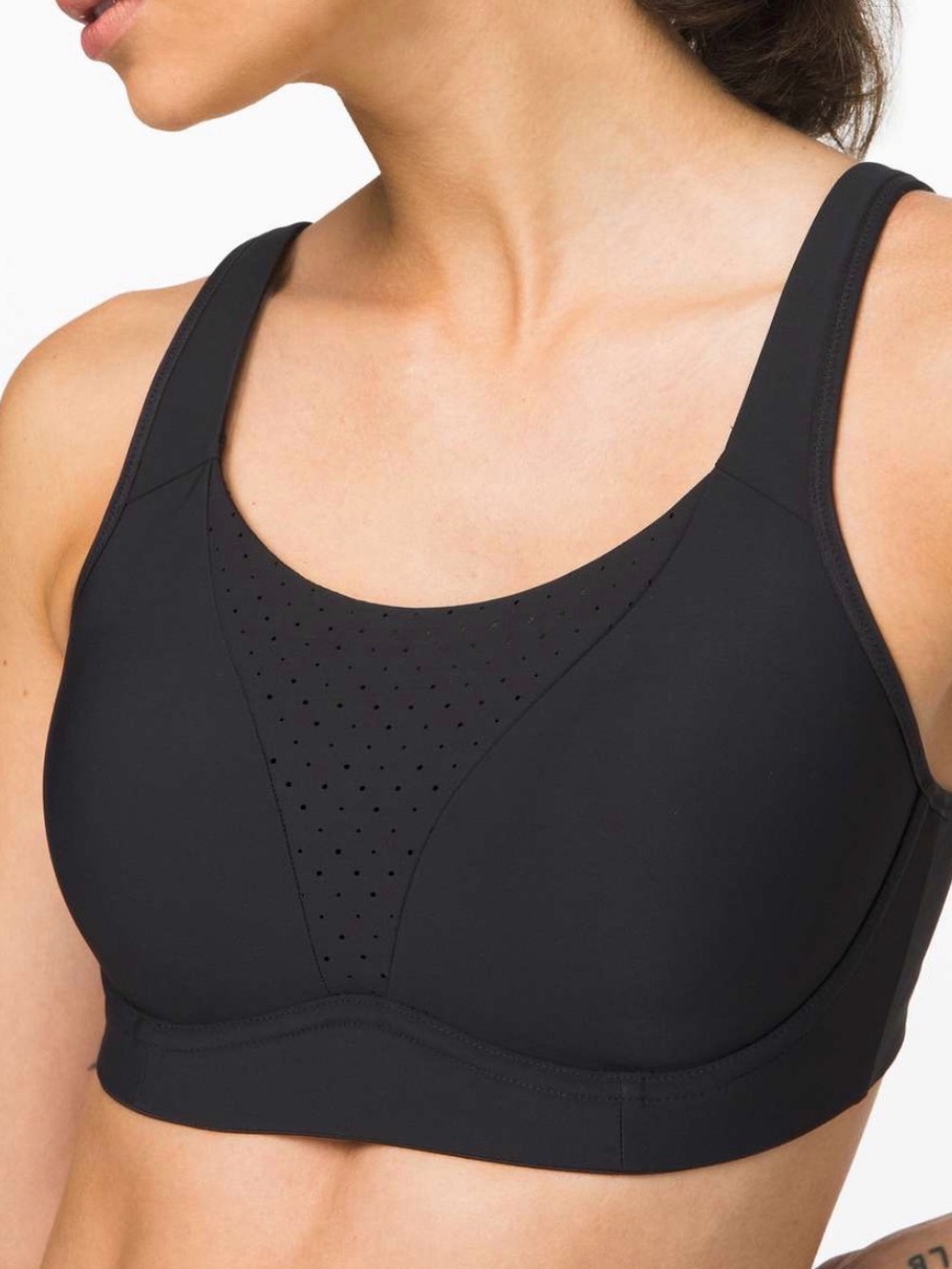 Lululemon Run Times High Support Sports Bra Black 38DD